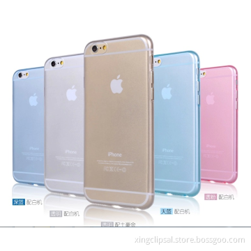 wholesale mobile phone silk printing clear case for apple iphone 6 back cover
